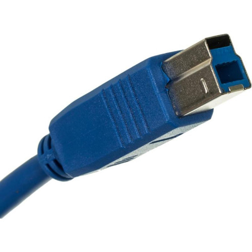 Кабель Buro USB A(m) USB B(m) 1.8м (USB3.0-AM/BM) синий [USB3.0-AM/BM]