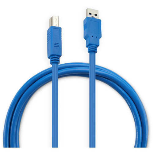 Кабель Buro USB A(m) USB B(m) 1.8м (USB3.0-AM/BM) синий [USB3.0-AM/BM]