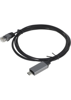 Кабель Buro BU-USB-C-LAN100-2m USB Type-C (m) RJ-45 (m) 2м черный (пакет)