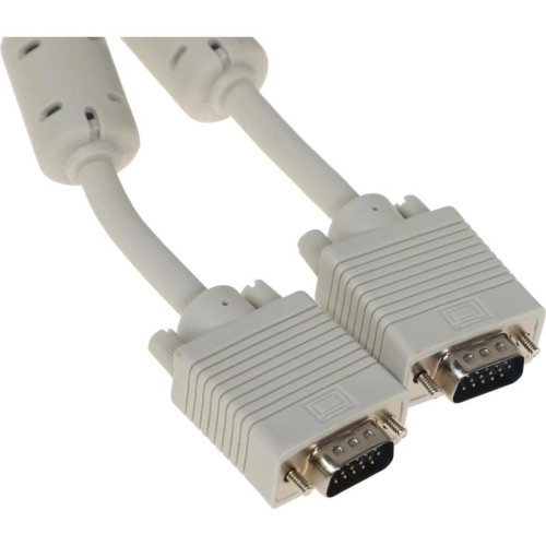 Кабель Ningbo CAB016S-10F VGA (m) VGA (m) 3м (CAB016S-10F-BR) феррит.кольца серый (блистер) [CAB016S-10F-BR]