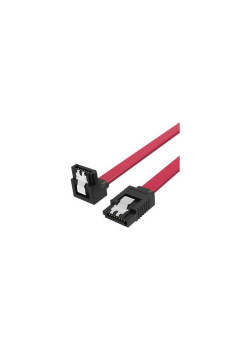 Кабель Vention SATA 3 M/SATA 3 M угол 90 с защелками, красный - 0.5 м