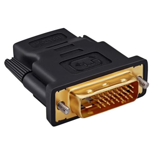 Переходник Buro HDMI (f) DVI-D (m) (HDMI-19FDVID-M_ADPT) черный [HDMI-19FDVID-M_ADPT]