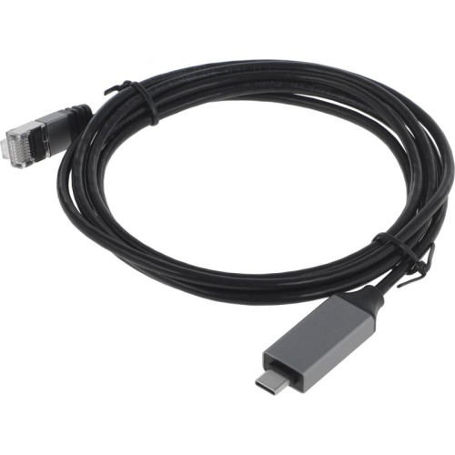 Кабель Buro BU-USB-C-LAN1000-2m USB Type-C (m) RJ-45 (m) 2м черный (пакет)