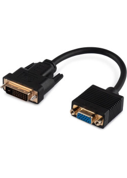 Переходник Buro DVI-D (m) VGA (f) 0.23м (BU-DVI-VGA) черный [BU-DVI-VGA]