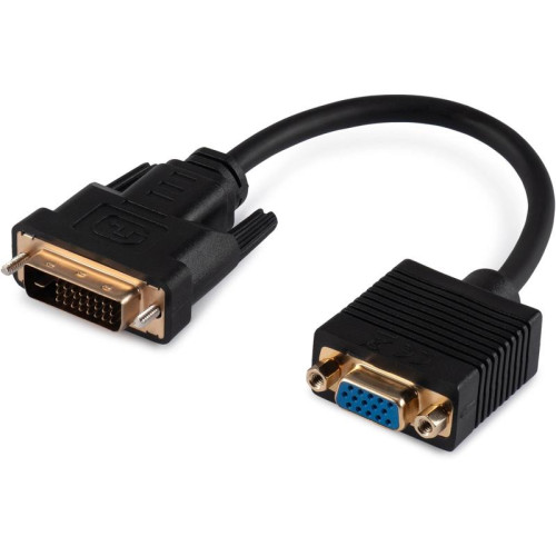 Переходник Buro DVI-D (m) VGA (f) 0.23м (BU-DVI-VGA) черный [BU-DVI-VGA]