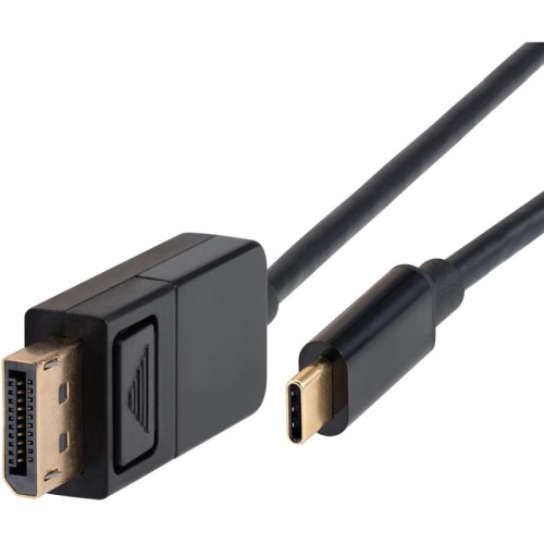 Кабель Buro ver1.4 USB Type-C (m) DisplayPort (m) 1.5м (BU-TYPEC-DP-1.5M) черный [BU-TYPEC-DP-1.5M]