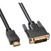 Кабель Buro HDMI (m) DVI-D (m) 3м (HDMI-19M-DVI-D-3M) феррит.кольца [HDMI-19M-DVI-D-3M]