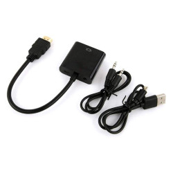 Переходник Buro HDMI-M-VGA-F-WUSB HDMI (m) VGA (f) 0.1м [HDMI-M-VGA-F-WUSB]