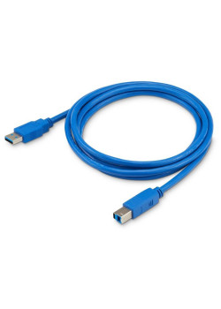 Кабель Buro USB A(m) USB B(m) 1.8м (USB3.0-AM/BM) синий [USB3.0-AM/BM]