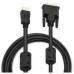 Кабель Buro HDMI (m) DVI-D (m) 3м (HDMI-19M-DVI-D-3M) феррит.кольца [HDMI-19M-DVI-D-3M]