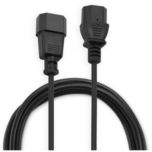 Кабель-удлинитель Buro IEC C13 IEC C14 1.8м (AN23-1008) черный [AN23-1008]