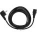 Кабель KingPrice KP-PC-Euro-C13-3m Евровилка угловой IEC C13 3м черный