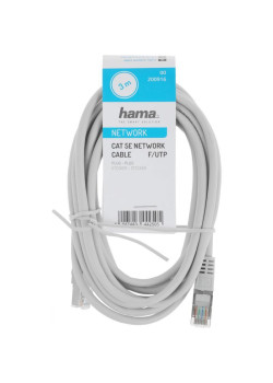 Кабель Hama H-200916 RJ-45 (f) RJ-45 (m) 3м (00200916) серый [00200916]