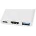 Переходник Buro USB Type-C (m) HDMI (f) USB 3.0 A(f) USB Type-C (f) (BHP RET TPC-HDM) белый [BHP RET TPC-HDM]