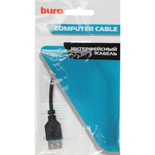 Кабель Buro OTG_MINI 0.2м черный