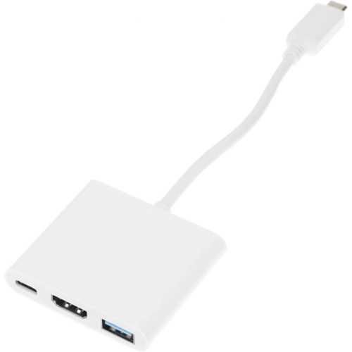 Переходник Buro USB Type-C (m) HDMI (f) USB 3.0 A(f) USB Type-C (f) (BHP RET TPC-HDM) белый [BHP RET TPC-HDM]
