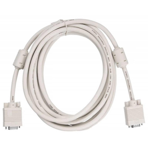 Кабель Buro CAB016S-5M VGA (m) VGA (m) 5м феррит.кольца серый [CAB016S-5M]