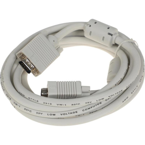 Кабель Ningbo CAB016S-10F VGA (m) VGA (m) 3м (CAB016S-10F-BR) феррит.кольца серый (блистер) [CAB016S-10F-BR]