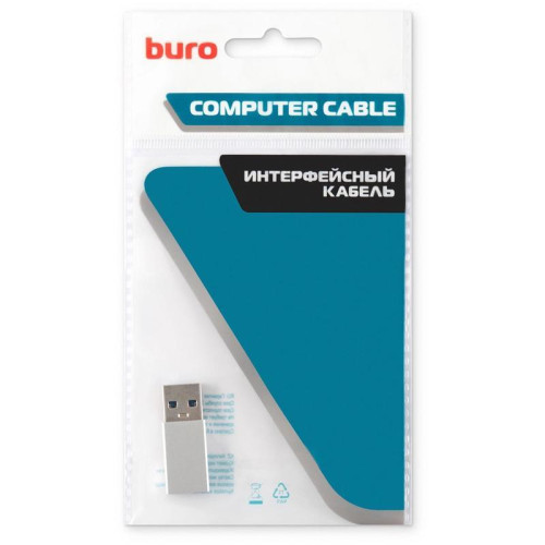 Адаптер Buro ver2.0 USB A(m) USB Type-C (f) (BU-USB2-AM-CF) серебристый [BU-USB2-AM-CF]