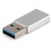 Адаптер Buro ver2.0 USB A(m) USB Type-C (f) (BU-USB2-AM-CF) серебристый [BU-USB2-AM-CF]