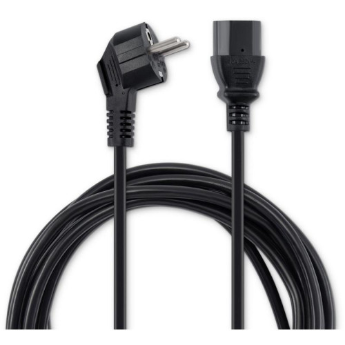 Кабель Buro BU-PCAB-5M-16A IEC C13 Евровилка угловой 5м [BU-PCAB-5M-16A]