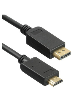Кабель KingPrice KP-DP1.2-HD2.0-1.5m ver2.0 DisplayPort (m) HDMI (m) 1.5м черный [KP-DP1.2-HD2.0-1.5M]