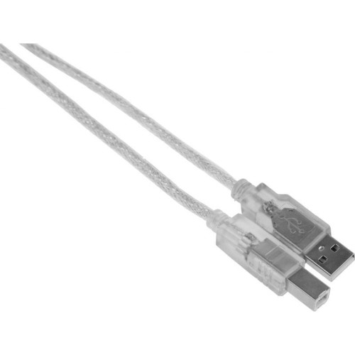 Кабель Buro USB A(m) USB B(m) 1.8м (USB2.0-AM/BM-Trans) прозрачный [USB2.0-AM/BM-TRANS]