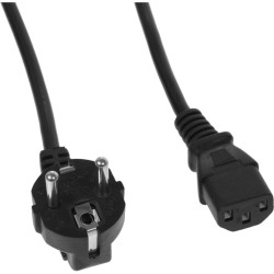 Кабель KingPrice KP-PC-Euro-C13-3m Евровилка угловой IEC C13 3м черный