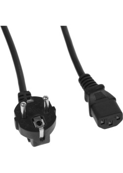 Кабель KingPrice KP-PC-Euro-C13-3m Евровилка угловой IEC C13 3м черный