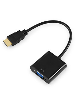 Переходник KingPrice KP-HDMI(m)-VGA(f) HDMI (m) VGA (f) 0.1м черный [KP-HDMI(M)-VGA(F)]