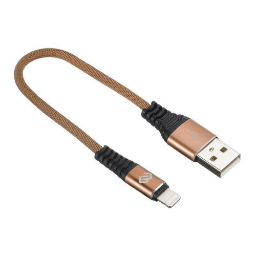 Кабель Digma LIGHT-0.15M-BR USB (m)-Lightning (m) 0.15м коричневый [LIGHT-0.15M-BR]