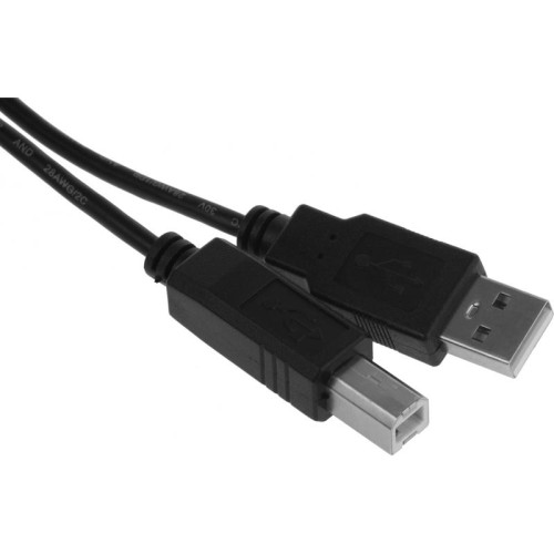 Кабель KingPrice KP-AmBm-v2-1.5m ver2.0 USB A (m) USB B(m) 1.5м черный [KP-AMBM-V2-1.5M]