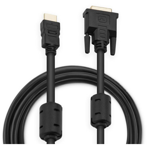 Кабель Buro HDMI (m) DVI-D (m) 1.8м (HDMI-19M-DVI-D-1.8M) феррит.кольца черный [HDMI-19M-DVI-D-1.8M]