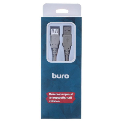 Кабель Buro USB A(m) USB A(f) 3м (BHP RET USB_AF30) серый (блистер) [BHP RET USB_AF30]