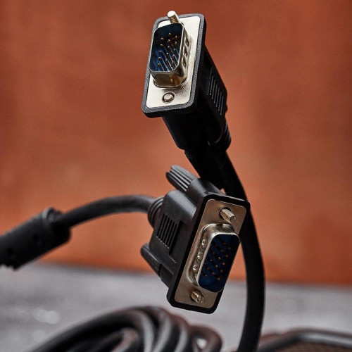 Кабель Rexant VGA (m) VGA (m) 3м (17-5505-6) феррит.кольца черный
