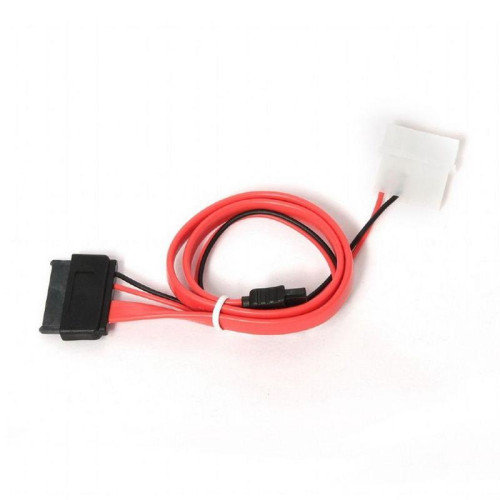 Кабель Cablexpert CC-SATA-C2 Combo Slim(mini) SATA molex+SATA / SATA, 15pin+7pin, (длина инт - 35см, питание - 30см)