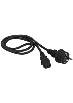 Шнур питания Lanmaster LAN-PP13/SH-1.5-BK C13-Schuko проводник.:3x0.75мм2 1.5м 220В черный