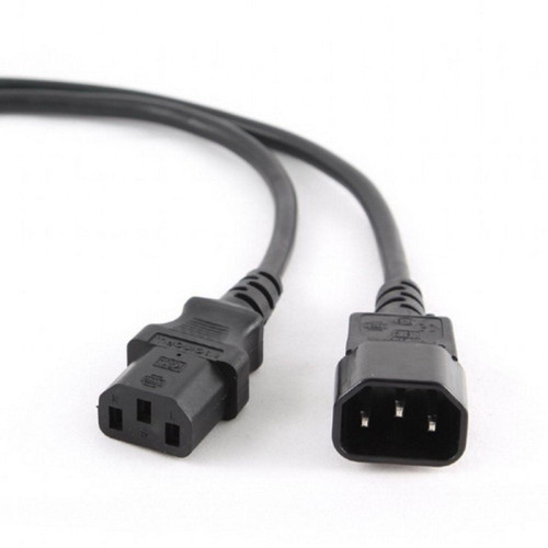 Кабель питания сист.блок-монитор Cablexpert PC-189, 1.8м, C13-C14, 6А, Сечение провода: 0,5 мм2, черный, с заземлением {100}