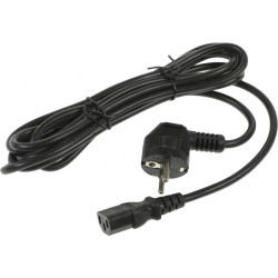Шнур питания Hyperline PWC-IEC13-SHM-3.0-BK C13-Schuko проводник.:3x1.0мм2 3м 250В 10А (упак.:1шт) черный