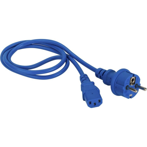 Шнур питания Lanmaster LAN-PP13/SH-0.5-BL C13-Schuko проводник.:3x0.75мм2 0.5м 220В 10А синий