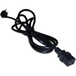 Шнур питания Lanmaster LAN-PP19/SHA-0.5-BK C19-Schuko проводник.:3x1.5мм2 0.5м 220В 16А черный