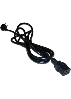 Шнур питания Lanmaster LAN-PP19/SHA-0.5-BK C19-Schuko проводник.:3x1.5мм2 0.5м 220В 16А черный