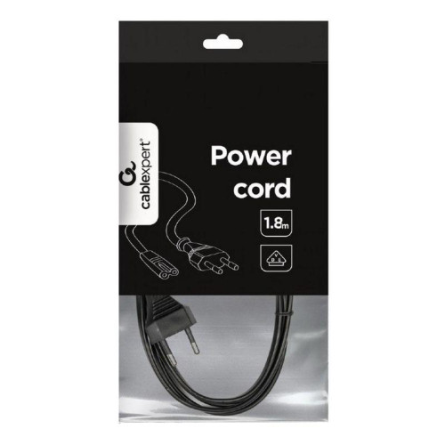 Кабель питания для аудио/видео техники Cablexpert PC-184-VDE-1.8M 1,8м, CEE 7/16 - C7, VDE, , 2-pin, 2х0,75, черный, пакет (026970) {100}