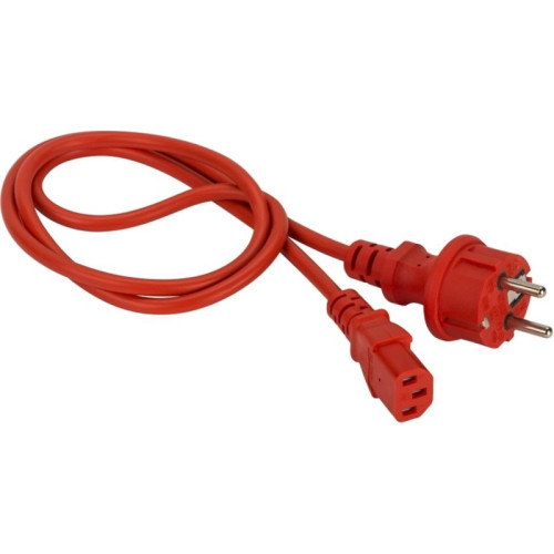 Шнур питания Lanmaster LAN-PP13/SH-1.0-RD C13-Schuko проводник.:3x0.75мм2 1м 220В 10А красный