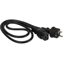 Шнур питания Lanmaster LAN-PP19/SH-1.0-BK C19-Schuko проводник.:3x1.5мм2 1.5м 220В 16А черный
