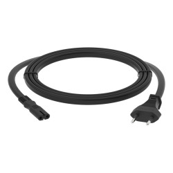 GCR PRO Кабель питания черный, 3.0m, плоская вилка - C7, 2*0,5mm, медь
