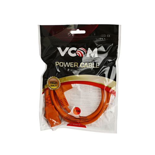 Кабель/ Кабель компьютер --> розетка 220V (угловая Евровилка) <VDE> 3G0,75mm2 VCOM {CE021-O} 1,8m, ОРАНЖЕВЫЙ Кабель/ Кабель компьютер --> розетка 220V (угловая Евровилка) <VDE> 3G0,75mm2 VCOM {CE021-O} 1,8m, ОРАНЖЕВЫЙ