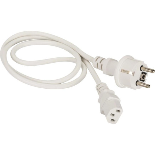 Шнур питания Lanmaster LAN-PP13/SH-1.0-WH C13-Schuko проводник.:3x0.75мм2 1м 220В 10А белый