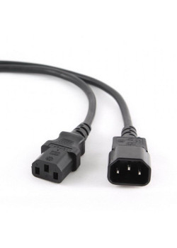 Кабель питания сист.блок-монитор Cablexpert PC-189-1-5M, 5м, C13-C14, Сечение провода 3x1кв.мм., черный, с заземлением {50} (792600)