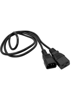 Шнур питания Lanmaster LAN-PP19/14-1.5-BK C19-С14 проводник.:3x0.75мм2 1.5м 220В 10А черный